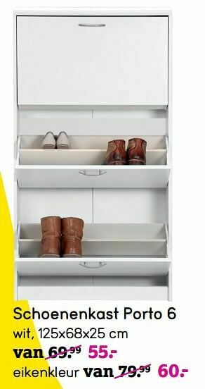 Leen Bakker Schoenenkast porto 6 aanbieding