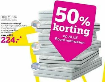 Leen Bakker Matras royal 5 prestige aanbieding