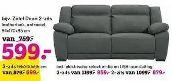 Leen Bakker Zetel dean 2-zits aanbieding