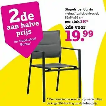 Leen Bakker Stapelstoel garda aanbieding