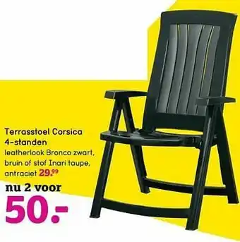 Leen Bakker Terrasstoel corsica 4-standen aanbieding