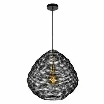 Leen Bakker Lucide hanglamp Saar - zwart - 48 cm - Leen Bakker aanbieding