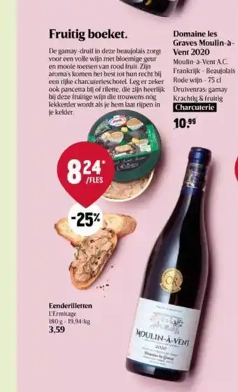 Delhaize Domaine les graves moulin-a-vent 2020 aanbieding