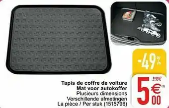 Cora Tapis de coffre de voiture mat voor autokoffer aanbieding