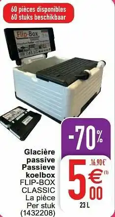 Glacière passive passieve koelbox flip-box classic