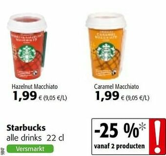 Starbucks alle drinks