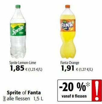 Colruyt Sprite lemon-lime aanbieding