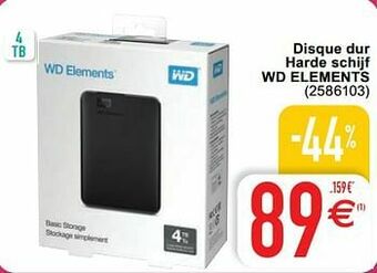 Cora Disque dur harde schijf wd elements aanbieding