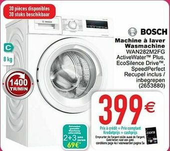 Cora Bosch machine à laver wasmachine wan282m2fg aanbieding
