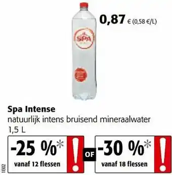 Colruyt Spa intense natuurlijk intens bruisend mineraalwater aanbieding