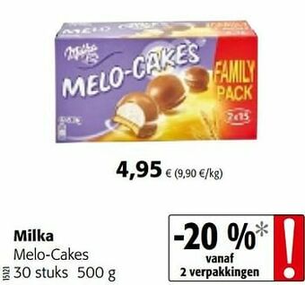 Colruyt Milka melo-cakes aanbieding