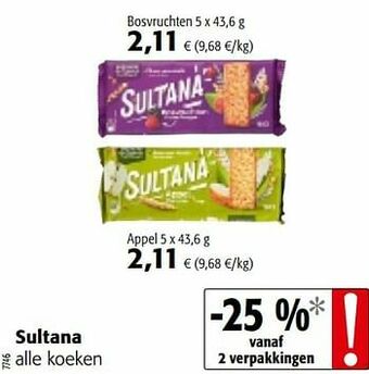 Colruyt Sultana alle koeken aanbieding