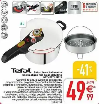 Cora Autocuiseur baïonnette snelkookpan met bajonetsluiting neo secure 5 aanbieding