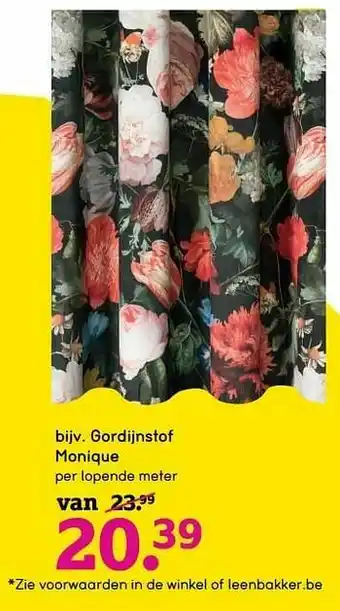 Leen Bakker Gordijnstof monique aanbieding