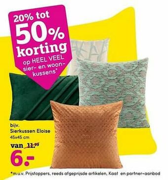 Leen Bakker Sierkussen eloise aanbieding