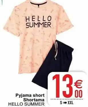 Cora Pyjama short shortama hello summer aanbieding