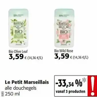 Colruyt Le petit marseillais alle douchegels aanbieding