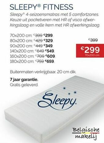Sleepworld Sleepy fitness aanbieding