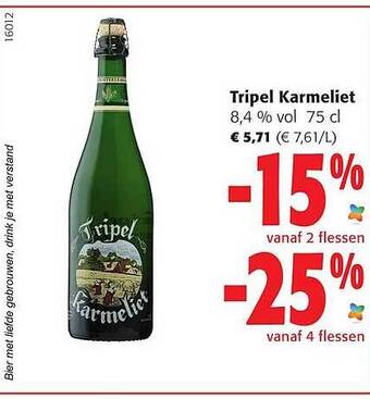 Colruyt Tripel karmeliet aanbieding