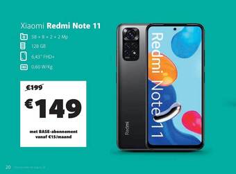 Base Xiaomi redmi note 11 aanbieding