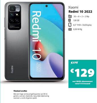 Base Xiaomi redmi 10 2022 aanbieding