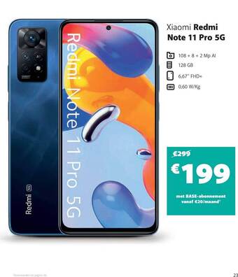 Base Xiaomi redmi note 11 pro 5g aanbieding