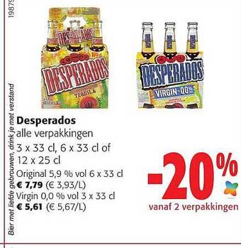 Colruyt Desperados aanbieding