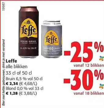 Colruyt Leffe bruin of blond aanbieding