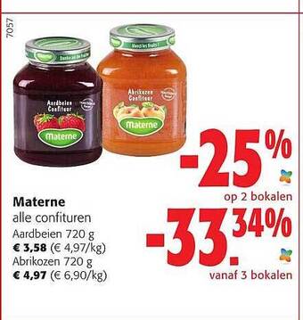 Colruyt Materne confituren aanbieding