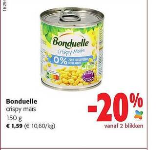 Colruyt Bonduelle crispy maïs aanbieding