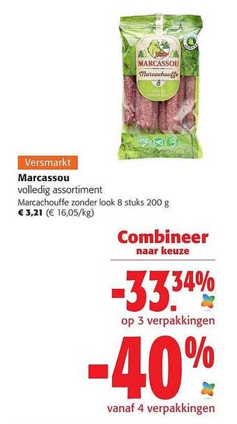 Colruyt Marcassou marcachouffe zonder look aanbieding