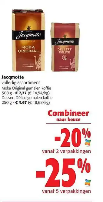 Colruyt Jacqmotte gemalen koffie aanbieding