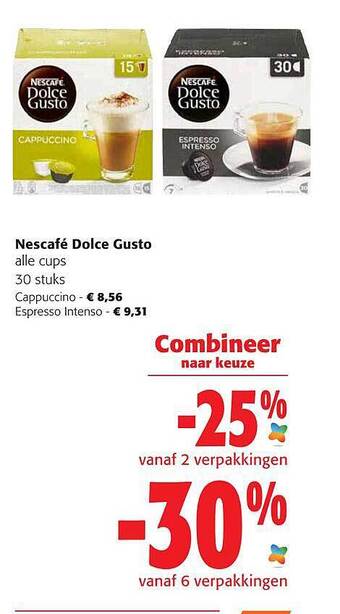 Colruyt Nescafé dolce gusto aanbieding