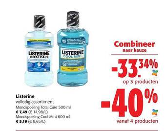 Colruyt Listerine mondspoeling aanbieding