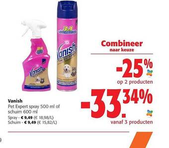 Colruyt Vanish pet expert spray of schuim aanbieding
