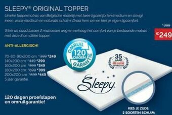 Sleepworld Sleepy original topper aanbieding