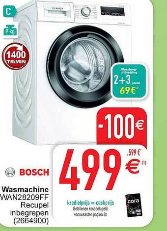 Cora Bosch wasmachine aanbieding