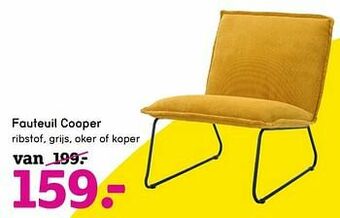 Leen Bakker Fauteuil cooper aanbieding