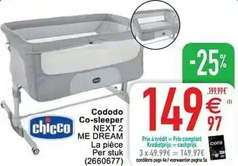 Cora Cododo co-sleeper next 2 me dream aanbieding