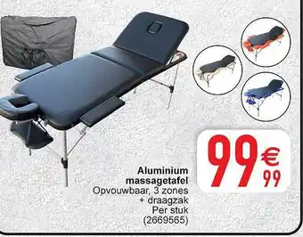 Cora Aluminium massagetafel aanbieding