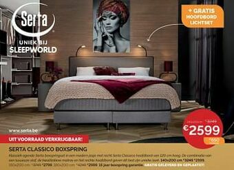 Sleepworld Serta classico boxspring aanbieding