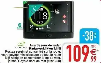 Cora Avertisseur de radar radarverklikker mini aanbieding