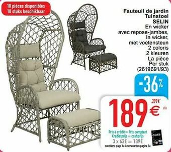 Cora Fauteuil de jardin tuinstoel selin aanbieding