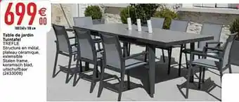 Cora Table de jardin tuintafel trefle aanbieding