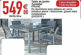 Cora Table de jardin tuintafel prune aanbieding