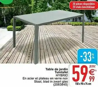 Cora Table de jardin tuintafel hybrid aanbieding