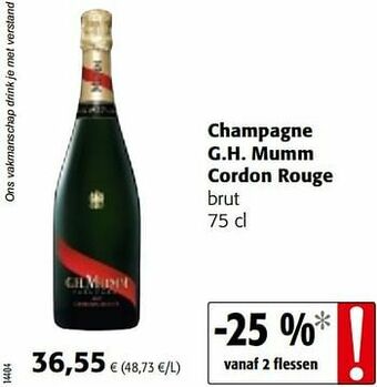 Colruyt Champagne g.h. mumm cordon rouge brut aanbieding