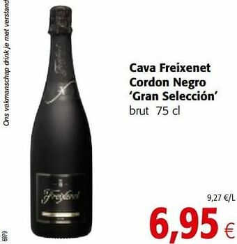 Colruyt Cava freixenet cordon negro gran selección brut aanbieding