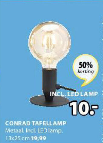 Jysk Conrad Tafellamp aanbieding