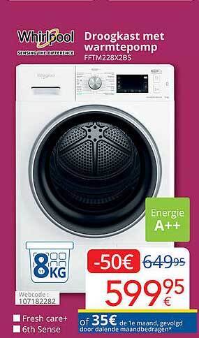 Eldi Whirlpool droogkast met warmtepomp aanbieding